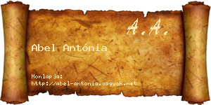 Abel Antónia névjegykártya